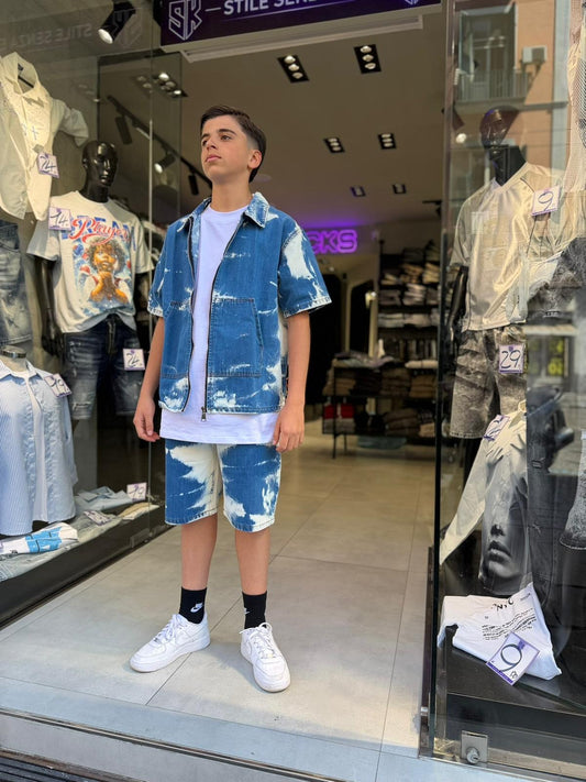 Ragazzo Coordinato Blu Sfuamto