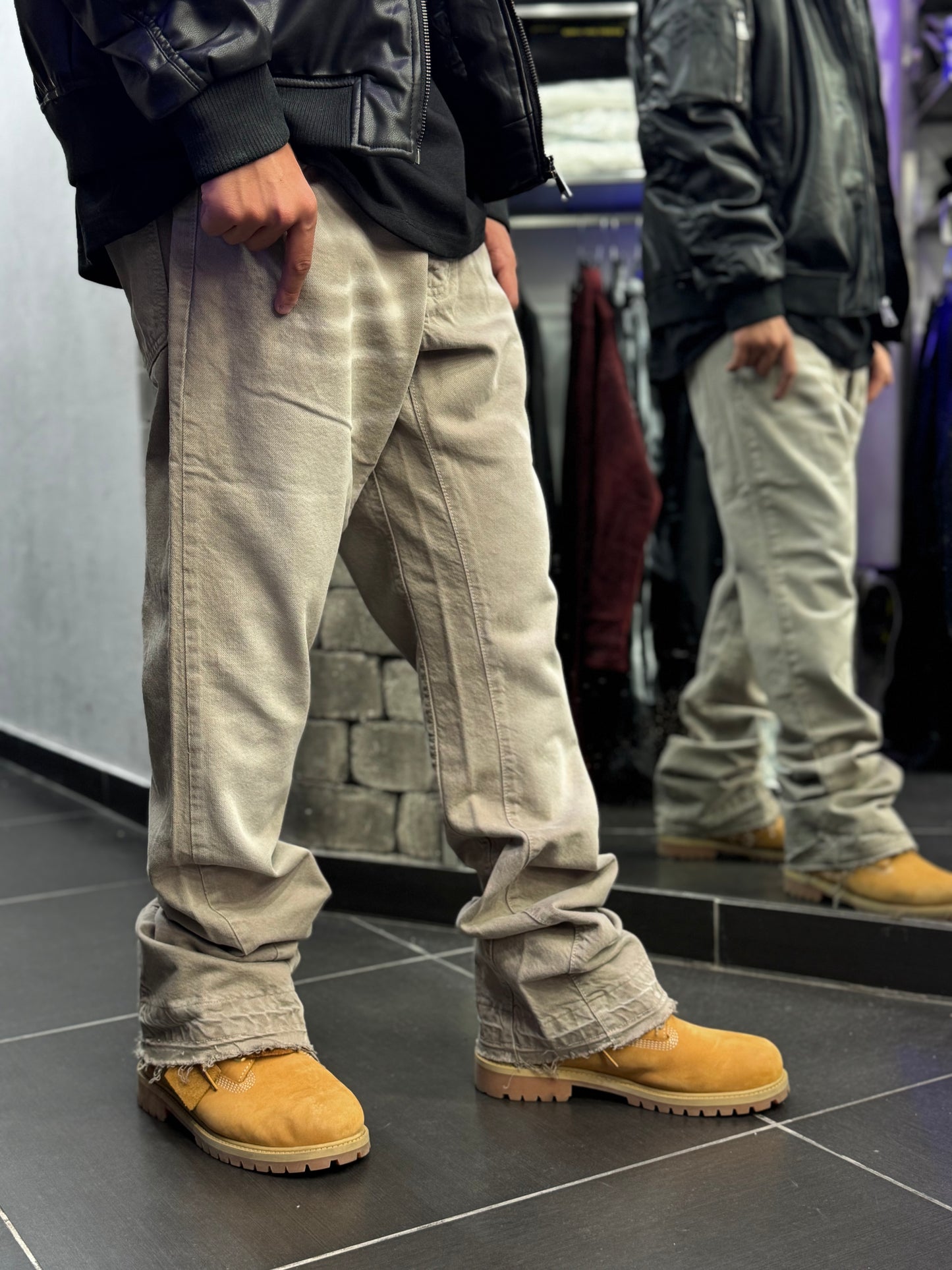 Jeans Flare Beige
