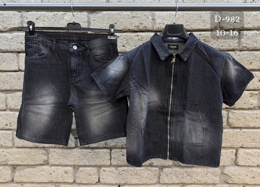 Ragazzo Coordinato Jeans Grey Scuro