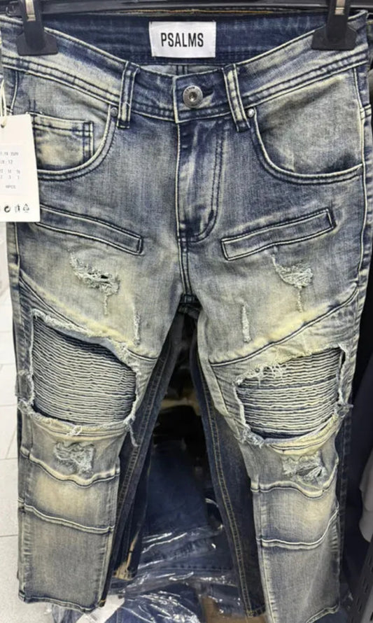 Ragazzo Jeans Biker Sabbia