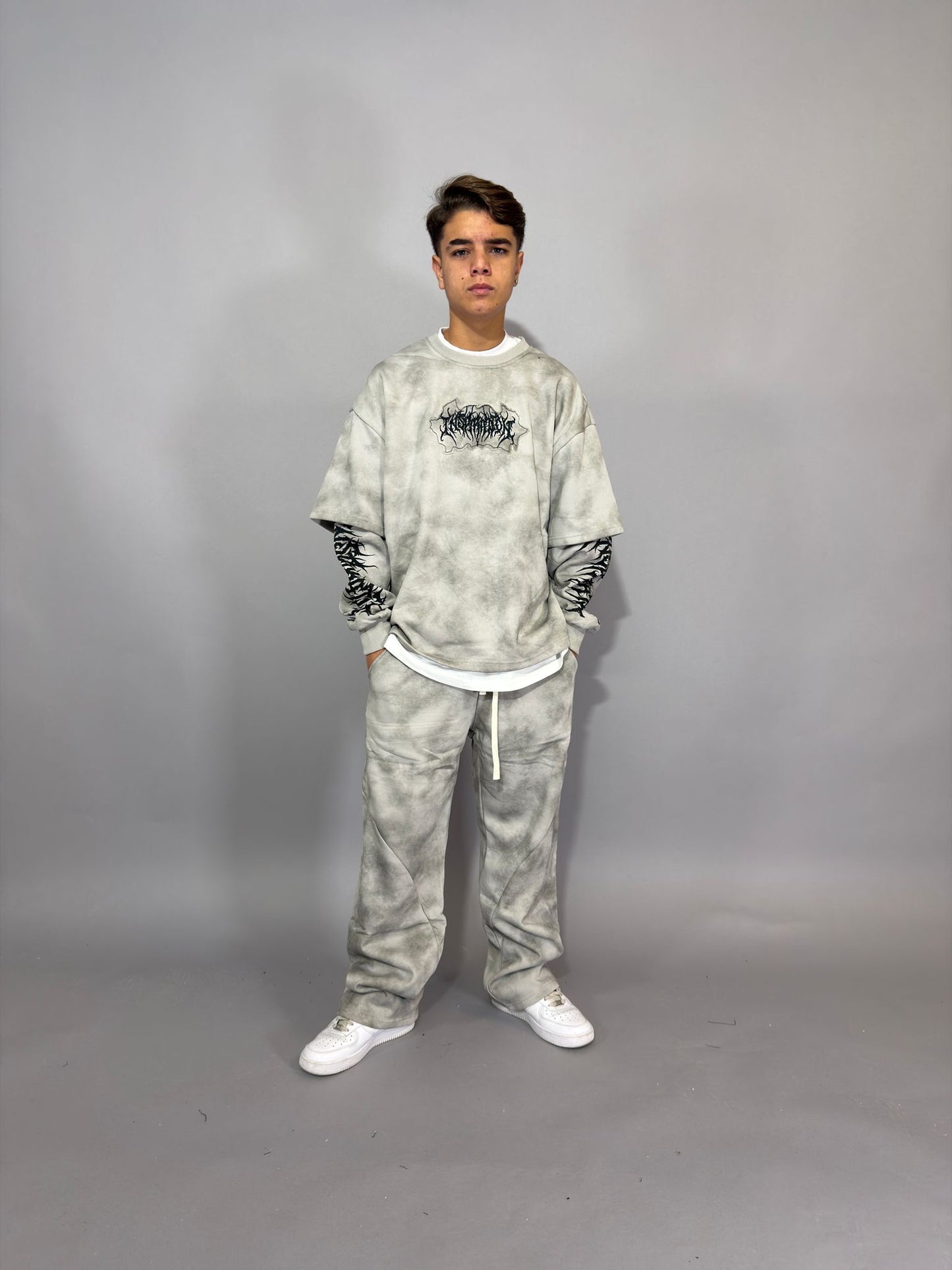 Coordinato Doppia manica marmorizzato