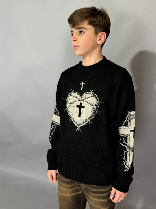 Ragazzo Maglioncino cuore sacro