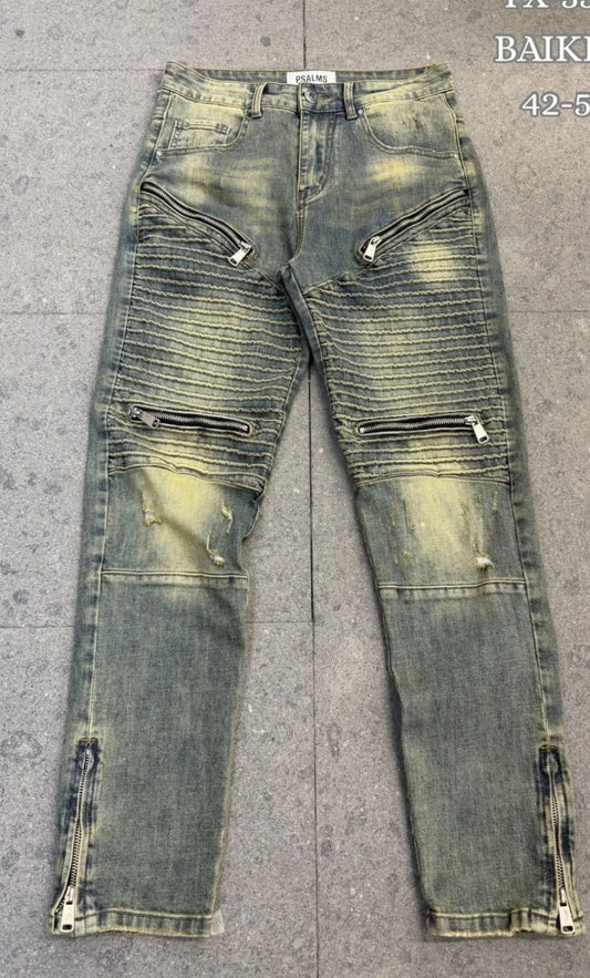 Jeans Biker Sabbia