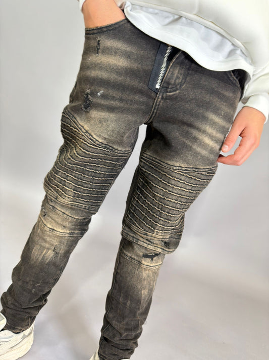 Ragazzo Biker Sabbia Zip