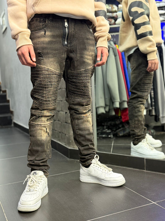 Ragazzo Jeans Biker Brown