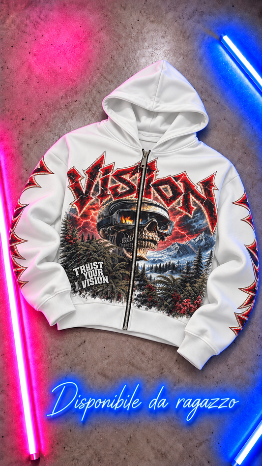 Ragazzo Felpa Zip Vision