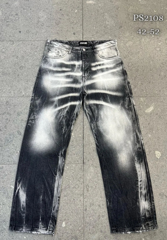 Jeans Baggy Grigio Sfumato