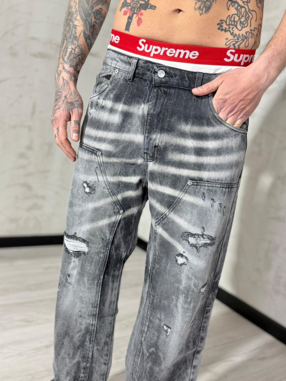 Jeans Carpenter Grigio Sfumato