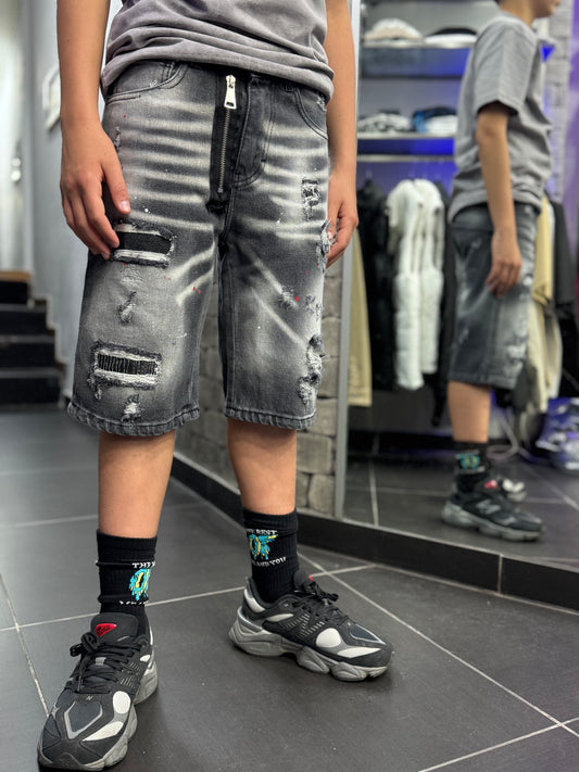 Ragazzo Bermuda Black zip