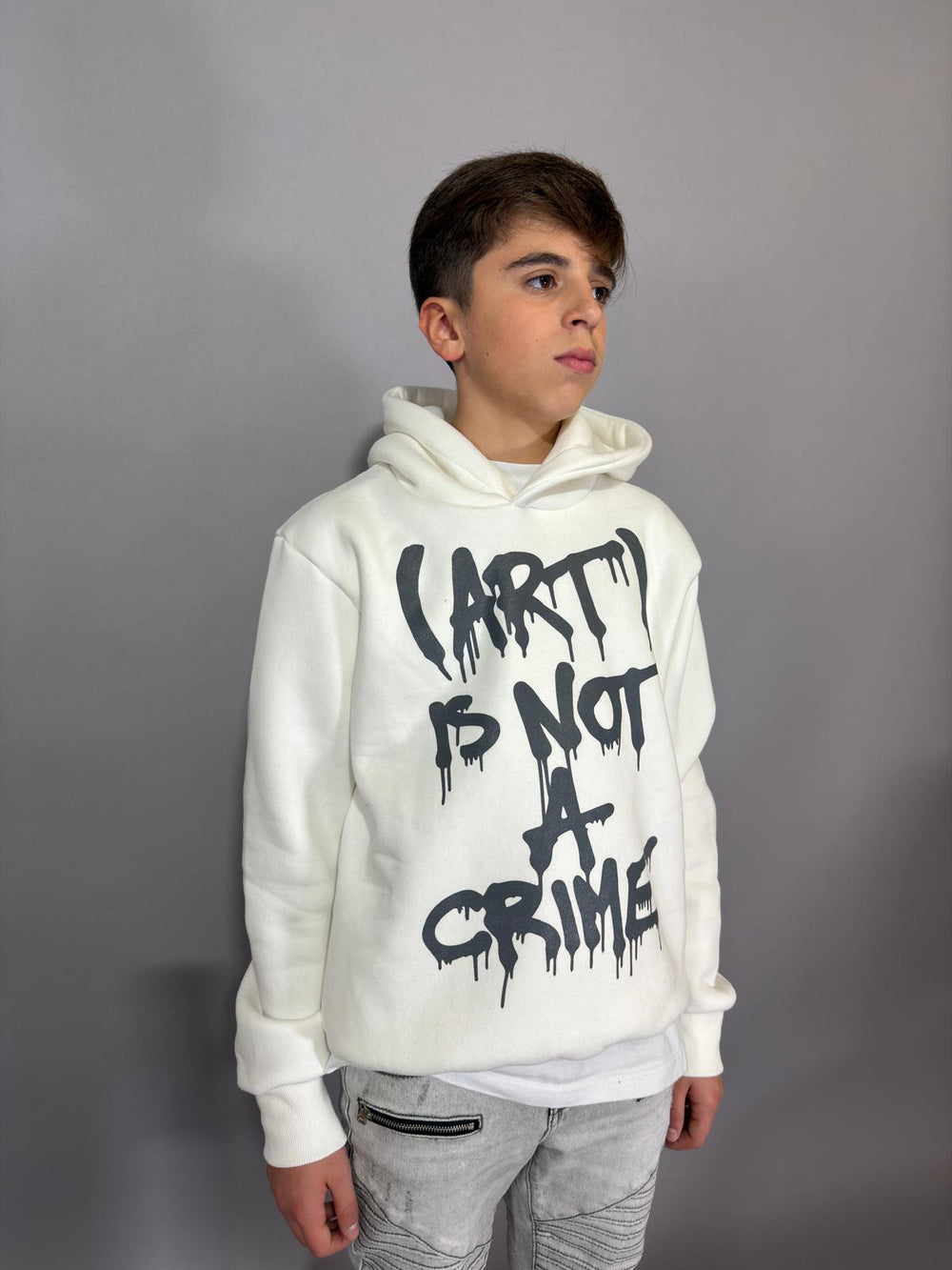 Ragazzo Felpa Art Is Not A Crime
