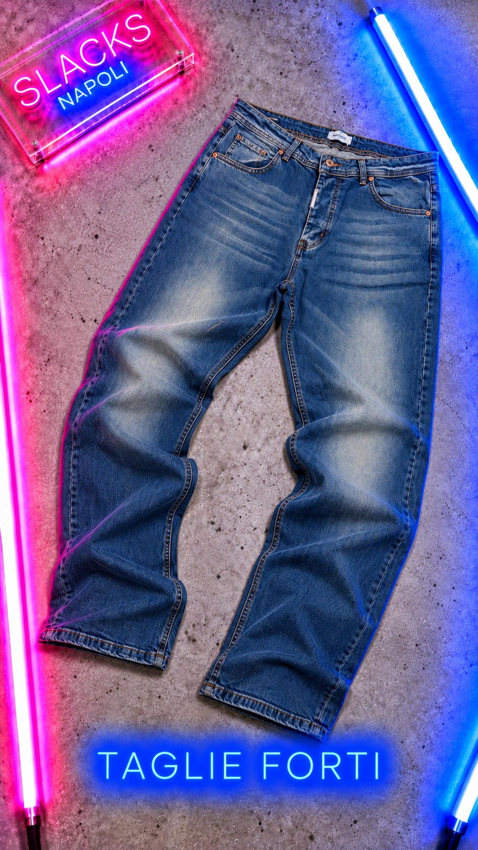 Taglie Forti Jeans Blu Sabbia