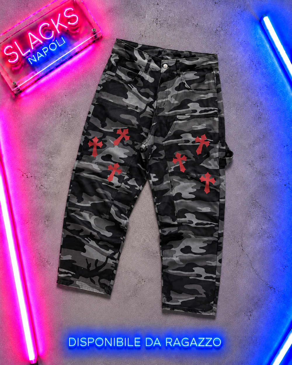 Ragazzo Jeans Militare MultiCroci