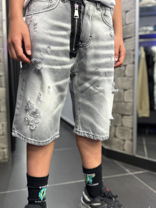 Ragazzo Bermuda grey zip