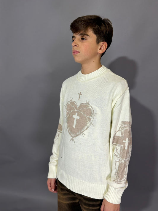 Ragazzo Maglioncino cuore sacro