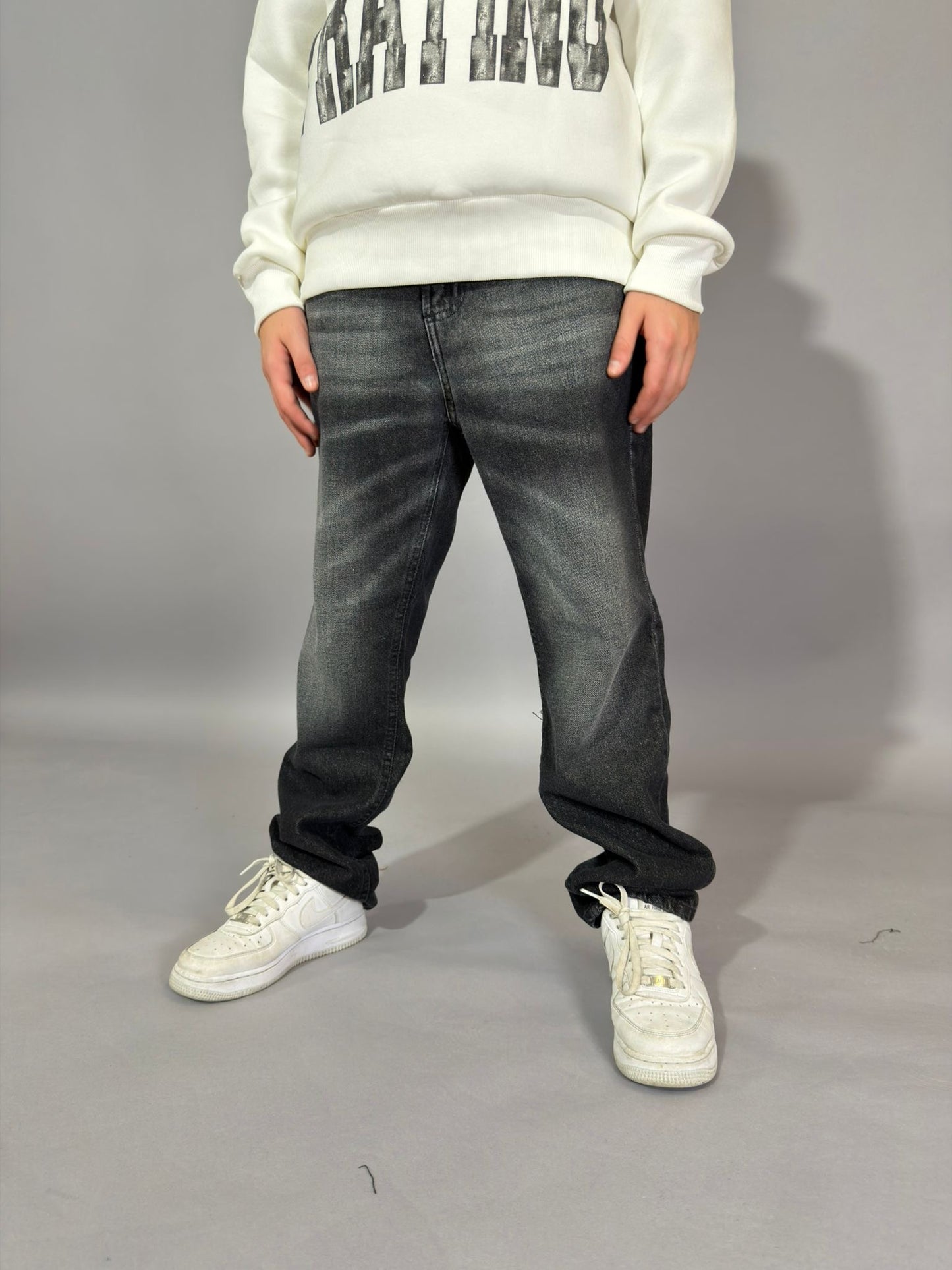 Ragazzo Jeans Baggy Grey Black