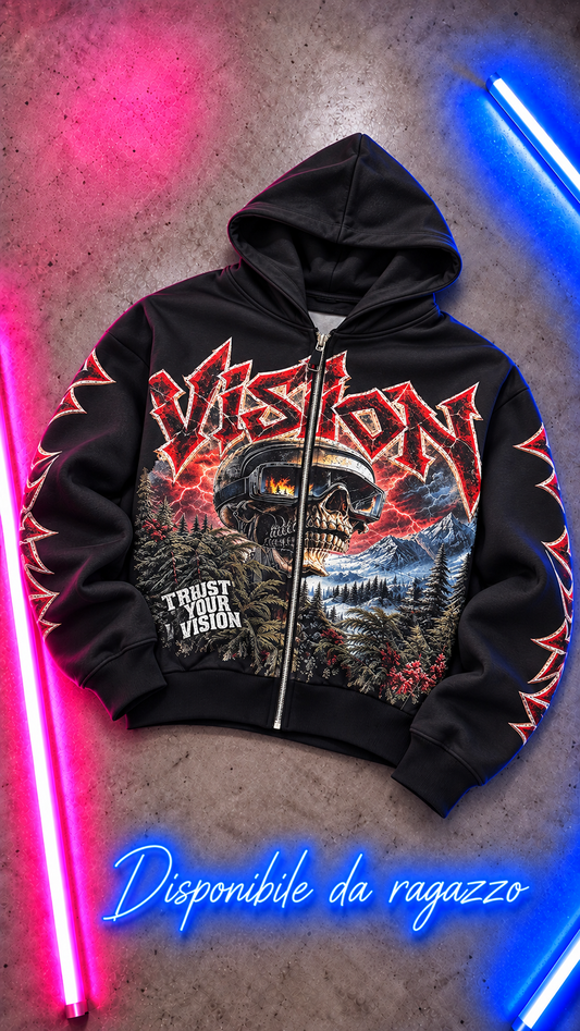 Ragazzo Felpa Zip Vision