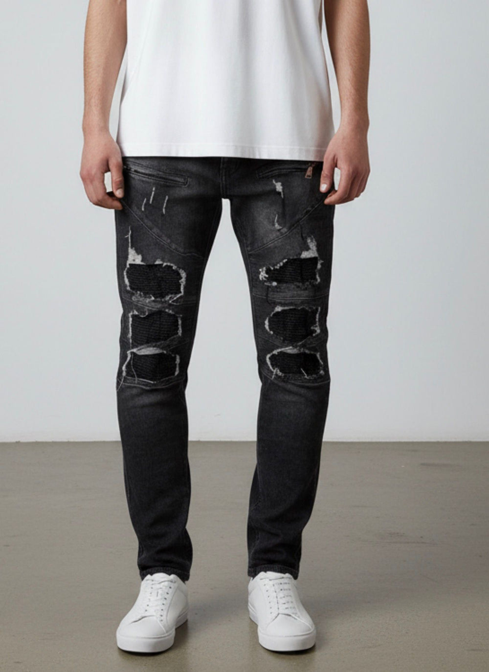 Jeans BiKer Black