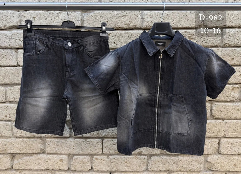 Ragazzo Coordinato Jeans Grey Scuro
