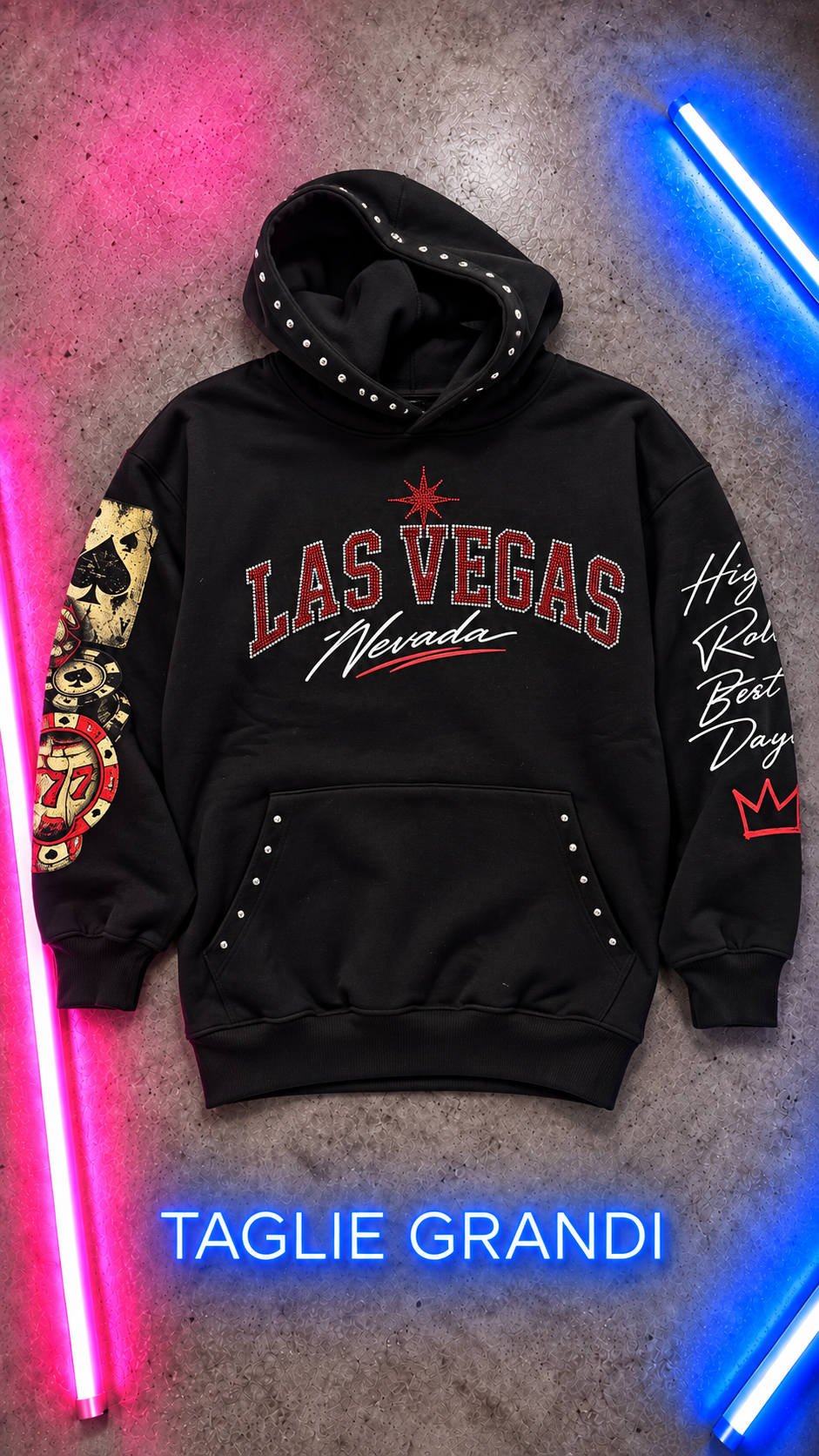 Taglie Forti Felpa LasVegas