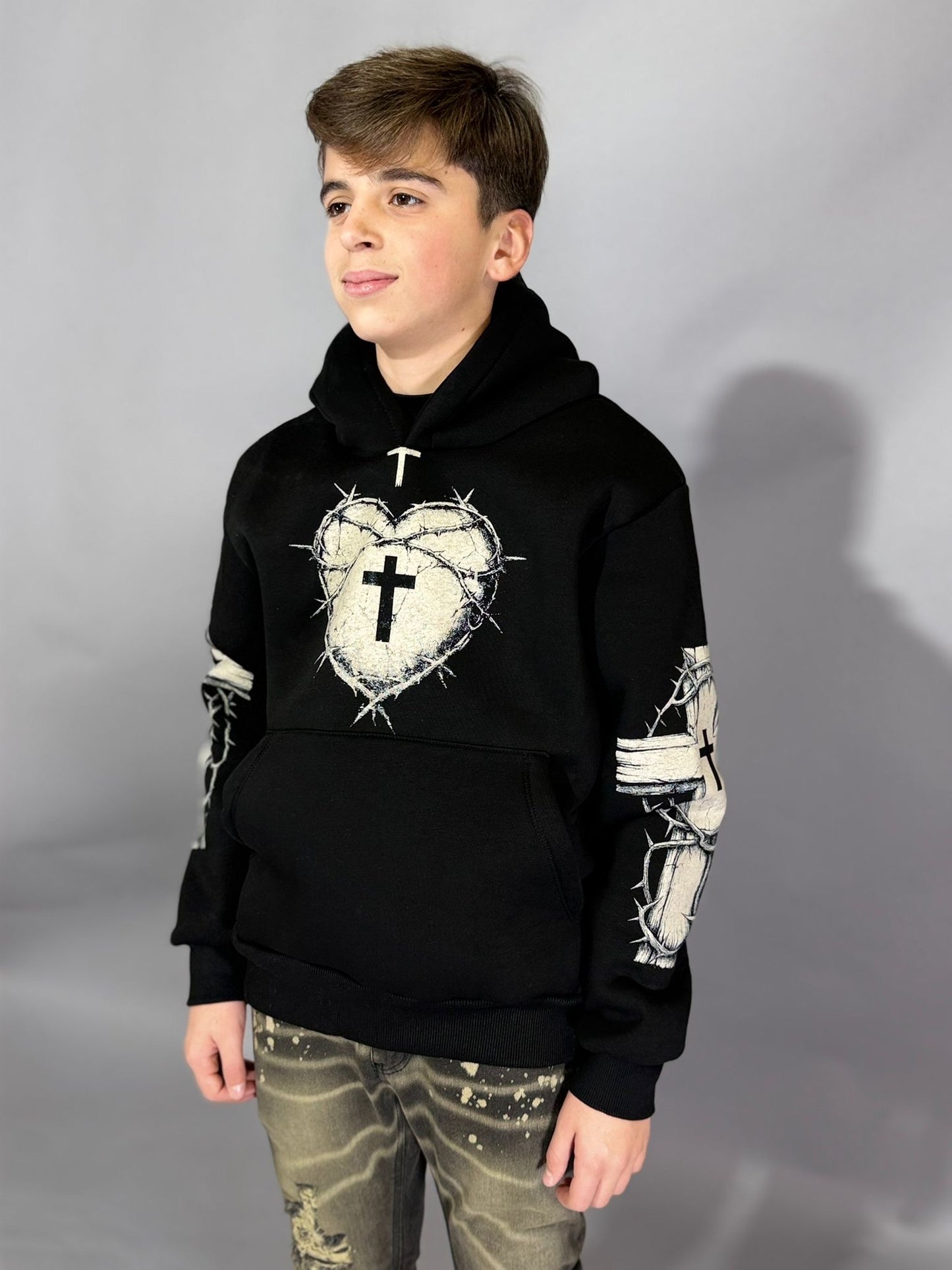 Ragazzo Felpa Cuore Sacro