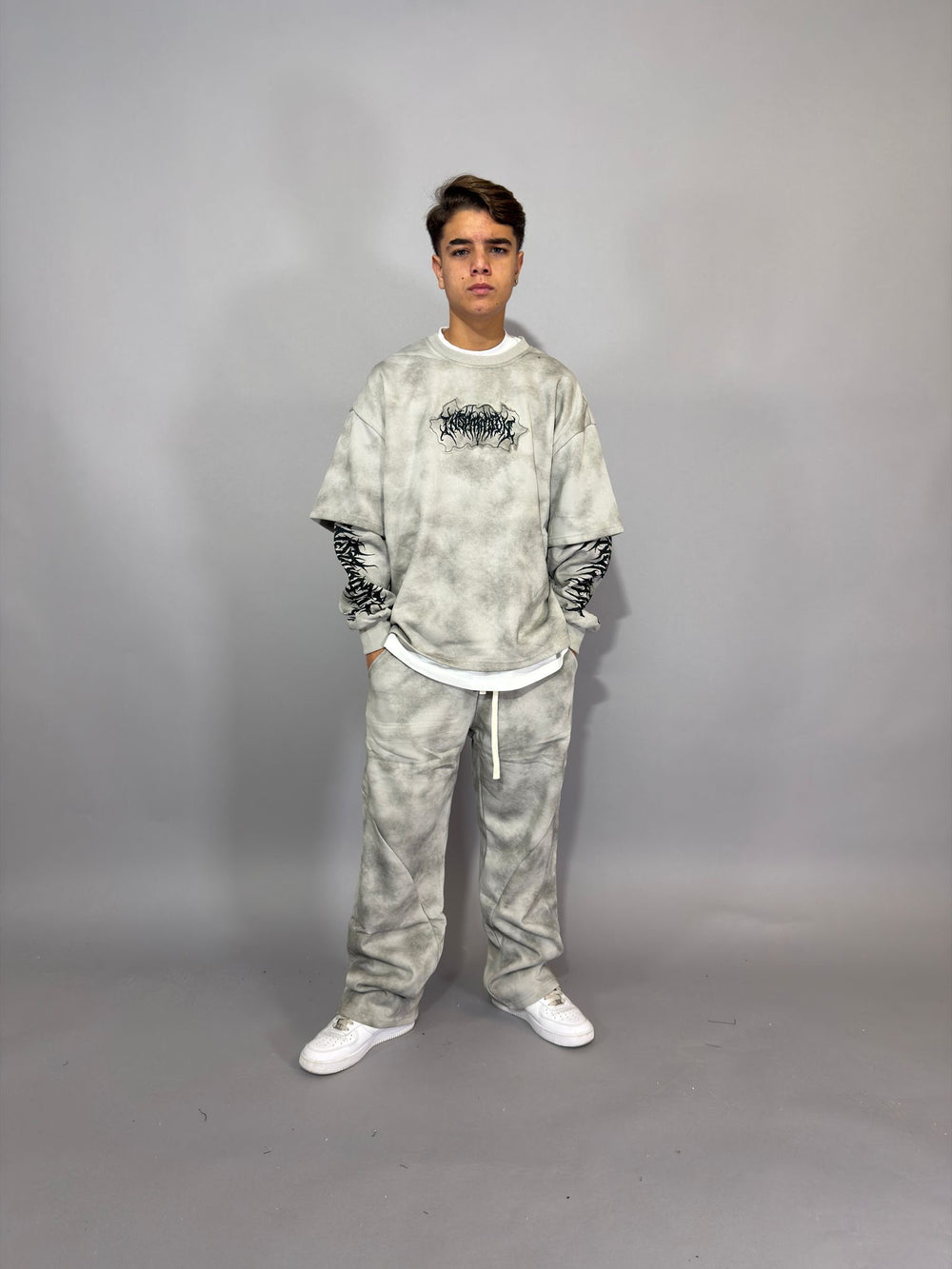 Coordinato Doppia manica marmorizzato