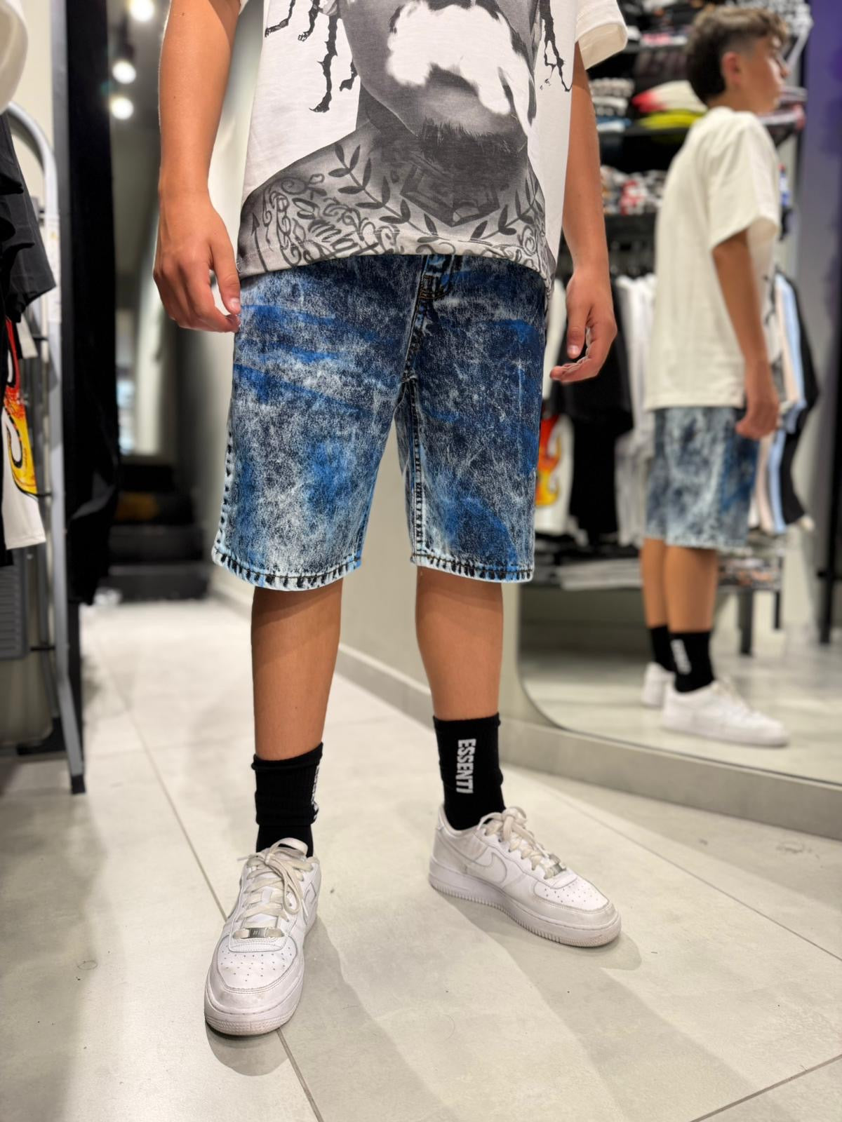 Ragazzo Bermuda Sfumato Blu
