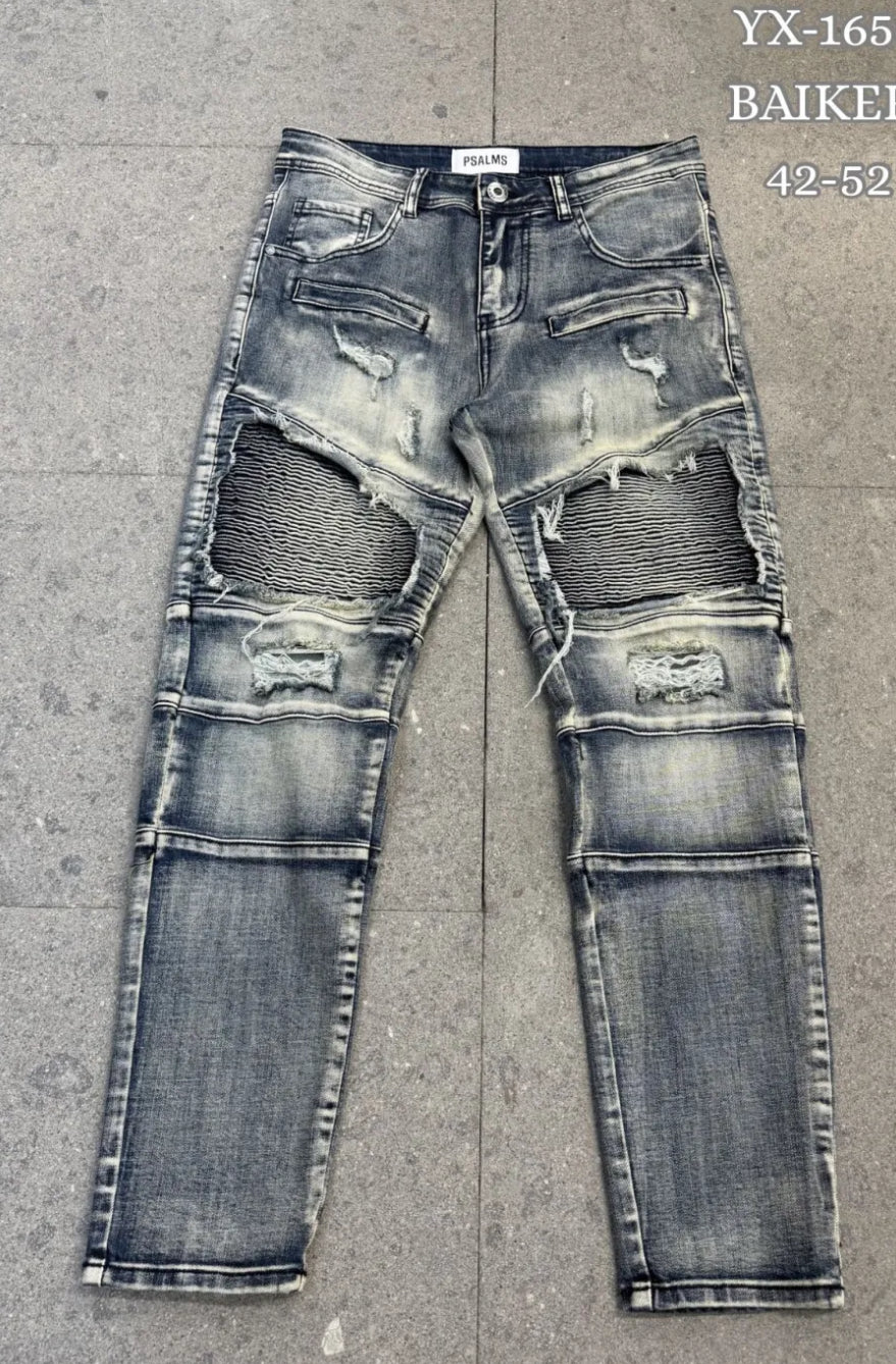 Jeans Biker Sabbia Chiaro