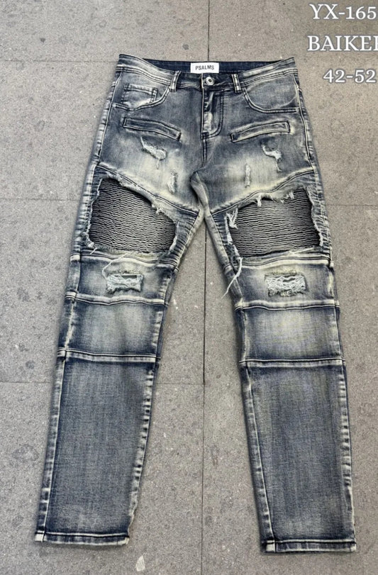 Jeans Biker Sabbia Chiaro