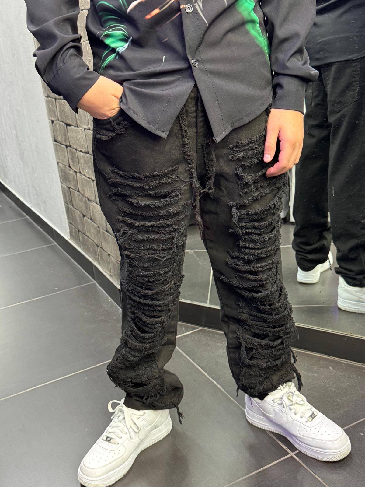 Ragazzo Jeans Ripped Black