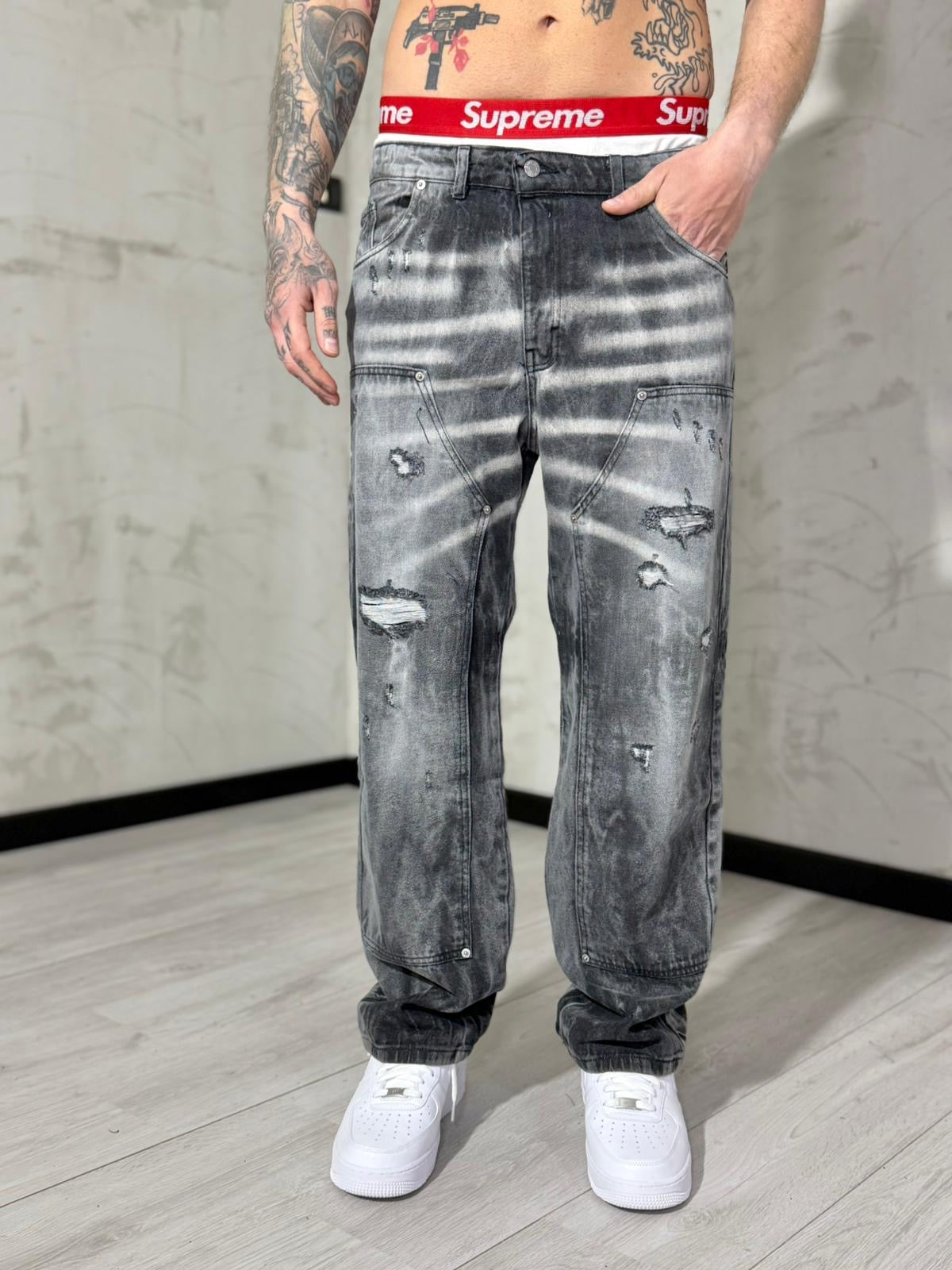 Jeans Carpenter Grigio Sfumato