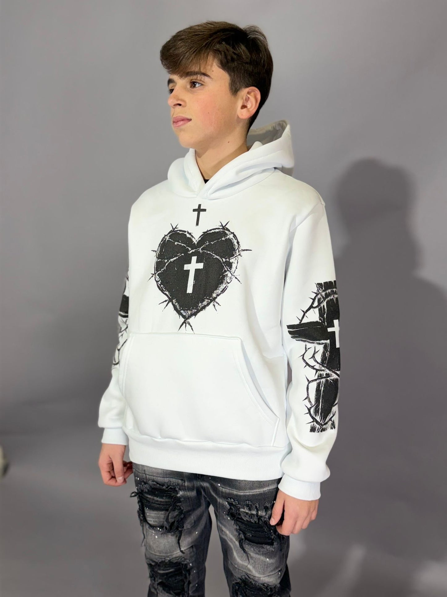 Ragazzo Felpa Cuore Sacro