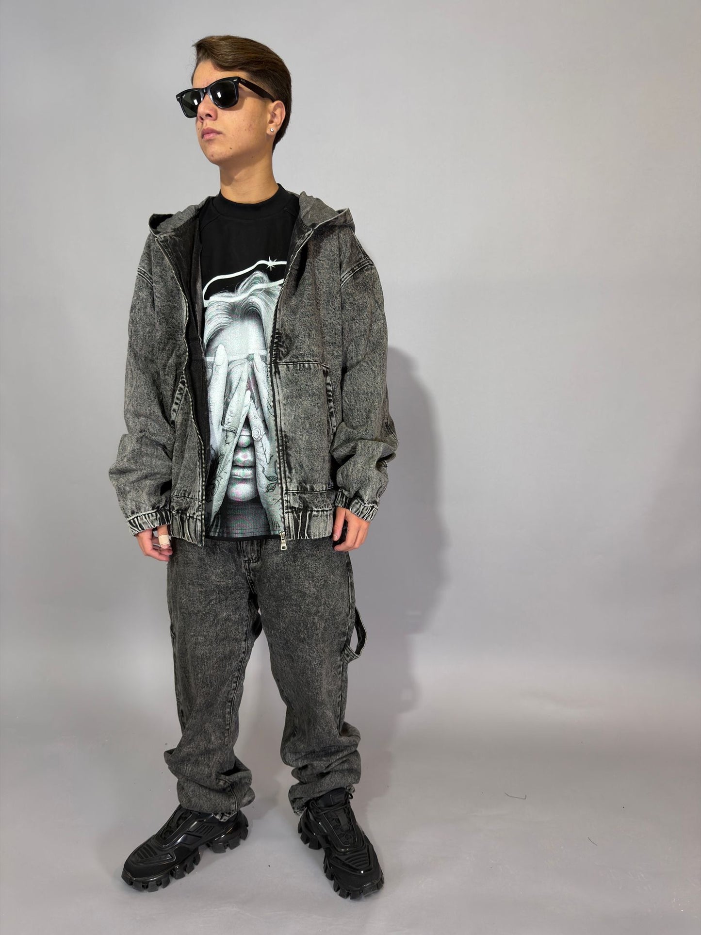 Coordinato Jeans Cappuccio