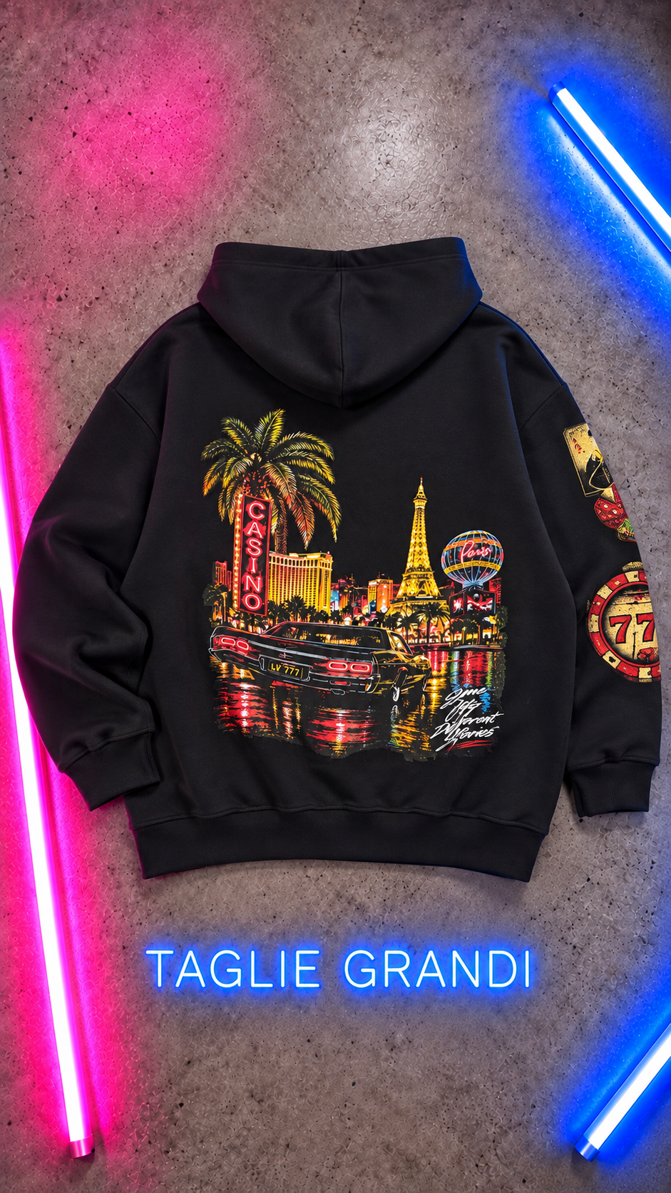 Taglie Forti Felpa LasVegas